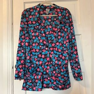 Goodbye Folk Upcycled Retro Floral Shacket Whimsy Vintage Maximalist Festival M